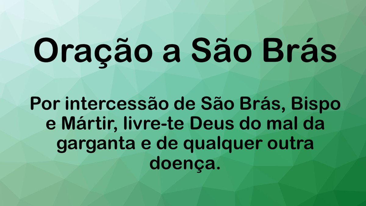 A MÃO DA VIDA on X: #SaoBras Oração a São Brás (Protetor das doenças da  garganta) (Leia em   / X