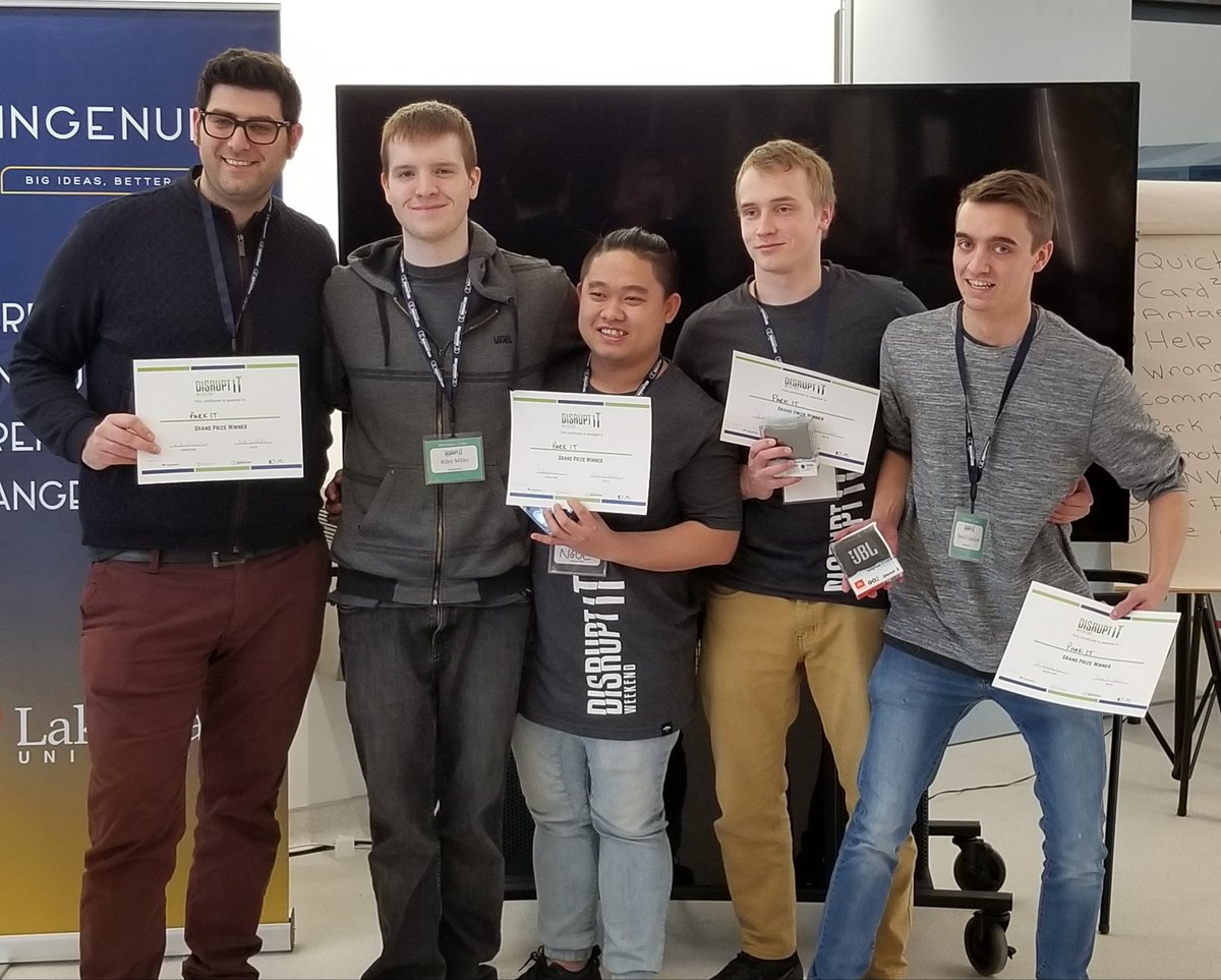 NWOInnovation's tweet image. And the grand prize winner of #DisruptItTbay for 2019 is... Park It! Congratulations!