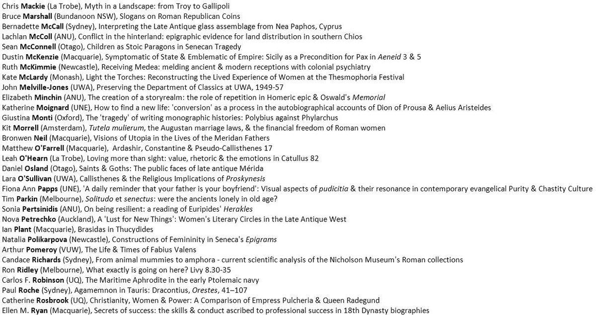 res_australes's tweet photo. Feb 4-7 @UniNewEngland Armidale: #ASCS40 Australasian Society for Classical Studies 40th Annual Meeting @ASCS1966. Program [pdf] https://t.co/zK49yHCE0Z  Website: https://t.co/IhS3G4UYS9 https://t.co/avZJkj4ntq