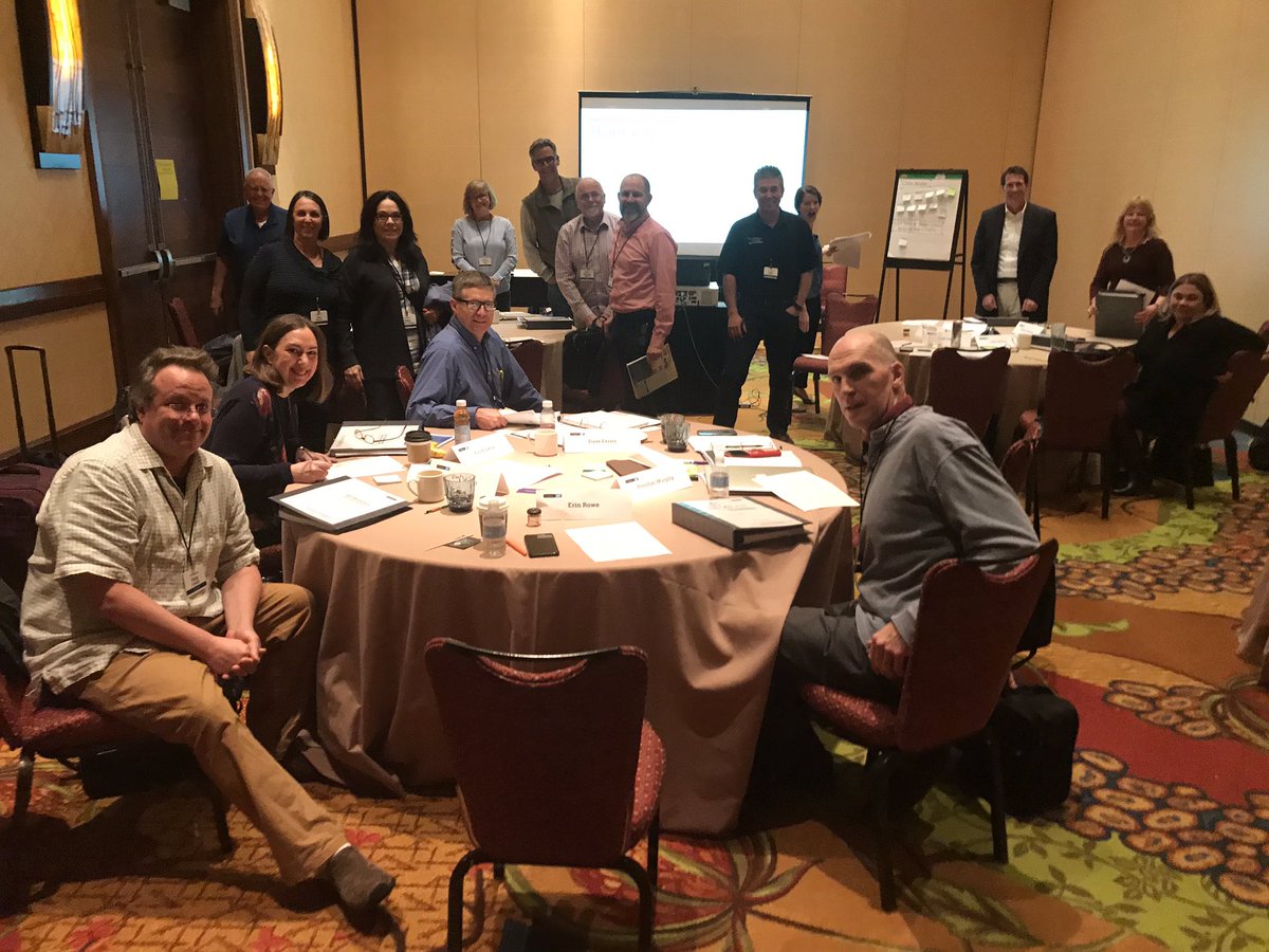 TheStatsMedic's tweet photo. If you have been to a summer institute, there is a good chance the workshop consultant is in this photo!  Great weekend working with the @CollegeBoard and all these amazing #apsats consultants. #statschat https://t.co/e0QhzdhDkg