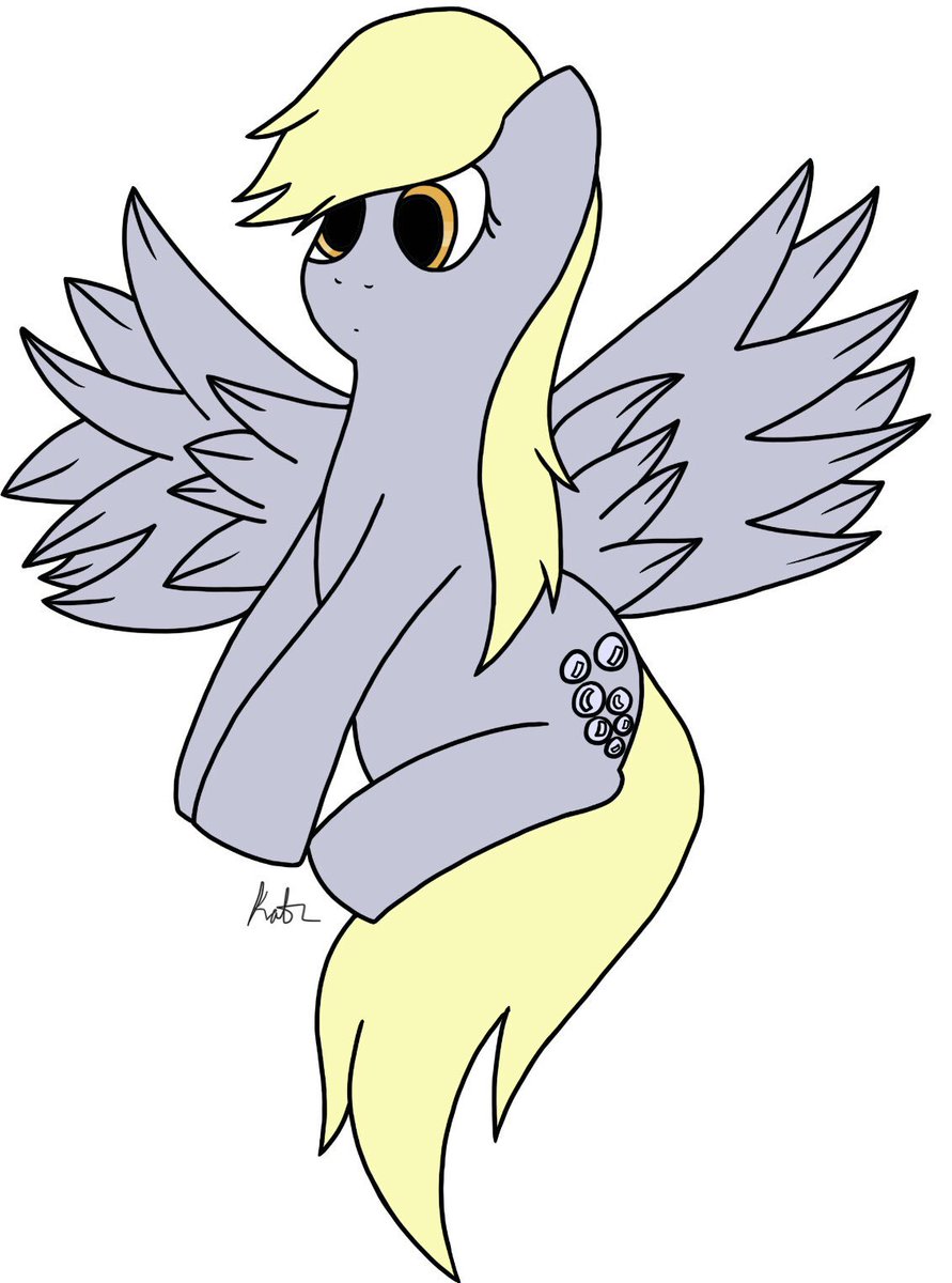 K_a_t_a_s_t_i_c's tweet image. Two pones that were draw on paper now drawn digitally. Yaaay. #mlp #derpyhooves #mlpderpy #mylittlepony #mlpoc