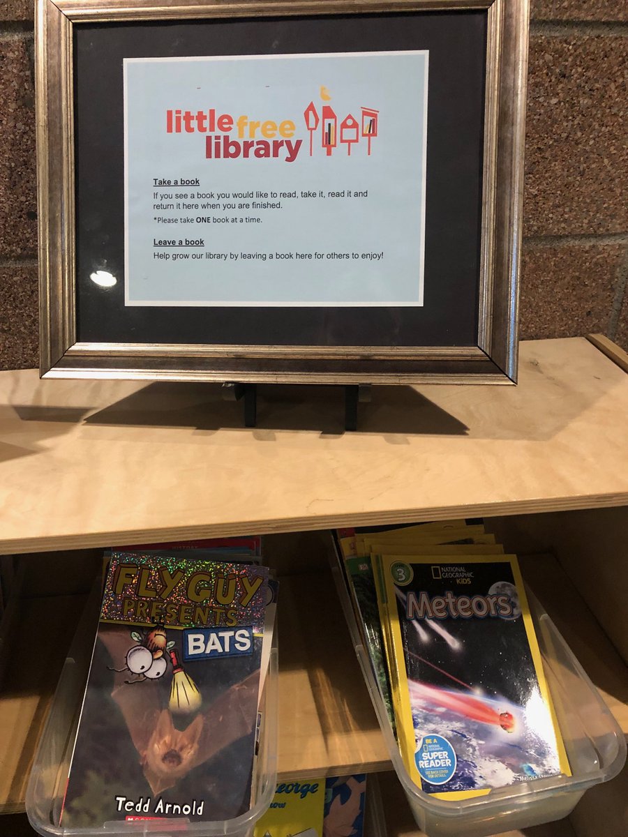 New addition to our lobby! We are a community of readers! Take a book or leave a book! ⁦@Renton_Schools⁩ #RSDExcellence #RSDEquity