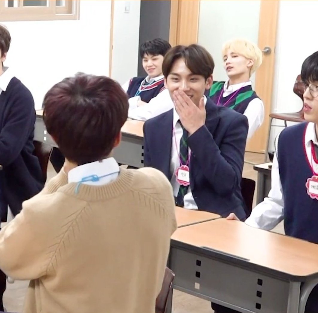 cherryoonjsm's tweet photo. seokgyu look so surprised when they found out they chose each other as seatmates for svt school. and then there's jeonghan who looks so betrayed since he chose seokmin too 😂 https://t.co/Lk20PtyWB5