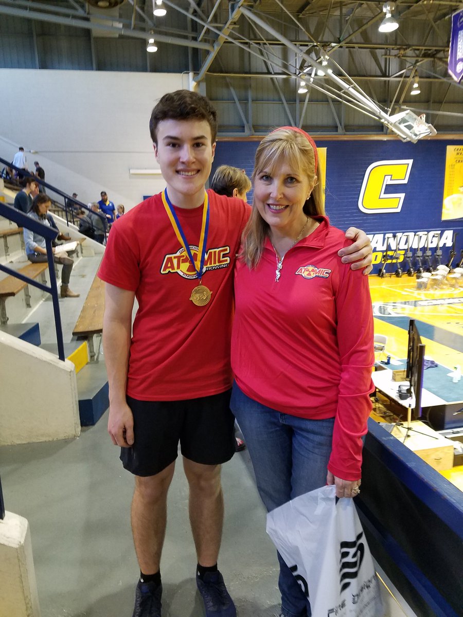 KimTHD_HVAC's tweet photo. My man-cub earned a GOLD MEDAL at the Indoor Rowing Championships Saturday in Chattanooga! #atomicstrong #hesmyboy https://t.co/Ty3gHnYMjW