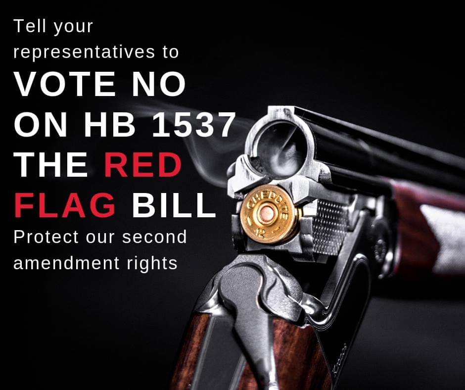 LibertyND's tweet photo. It's not over.

The hearing for HB 1537 last week went over time, with emotional pleas in support of this crazy piece of legislation. Tomorrow the opposition gets a turn to speak and share the facts about red flag laws.

House Judiciary Committee
Prairie room
10:30am on 2/4/2019 https://t.co/Q6R35LjGlS