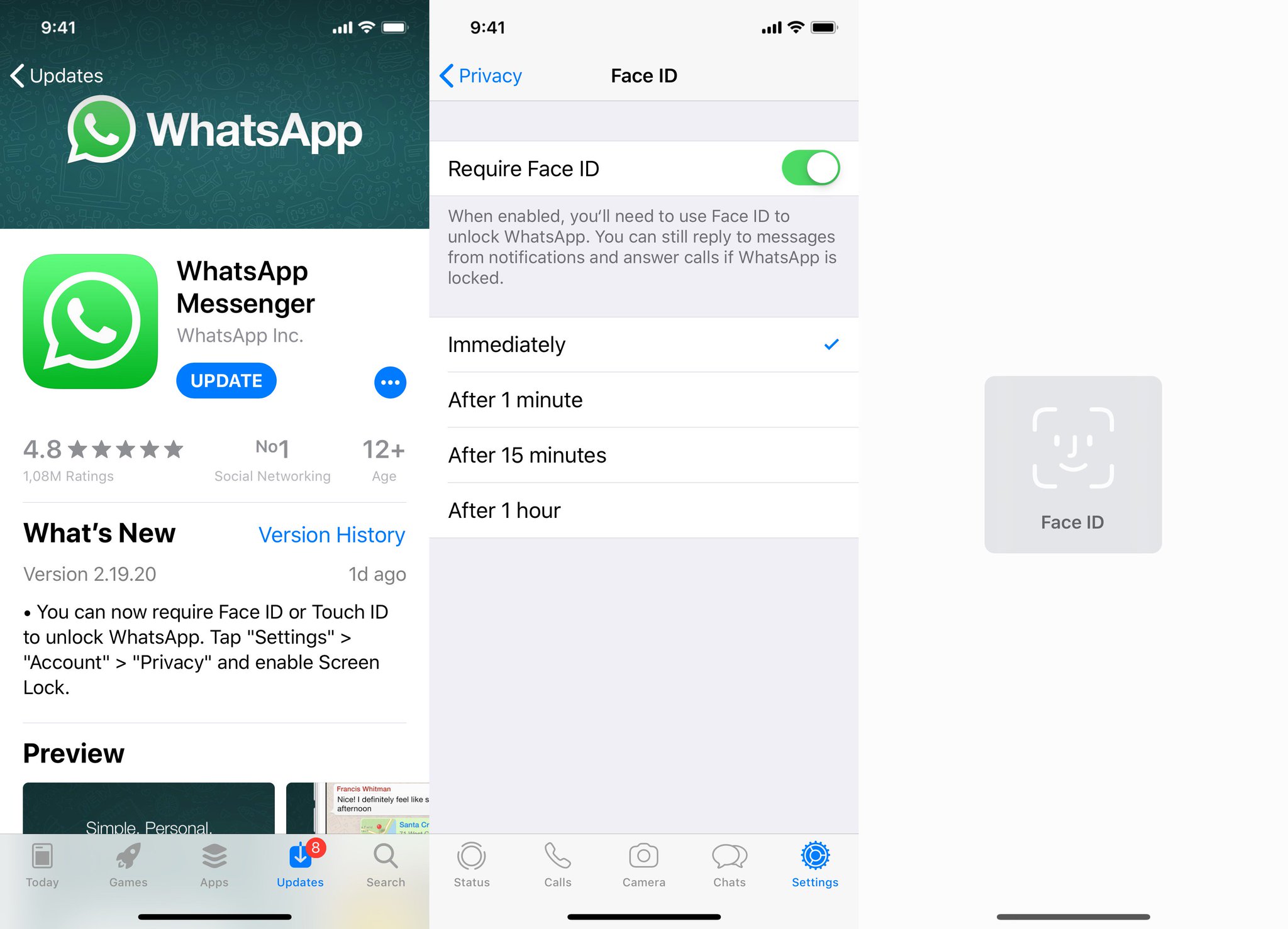 Как поставить face ID