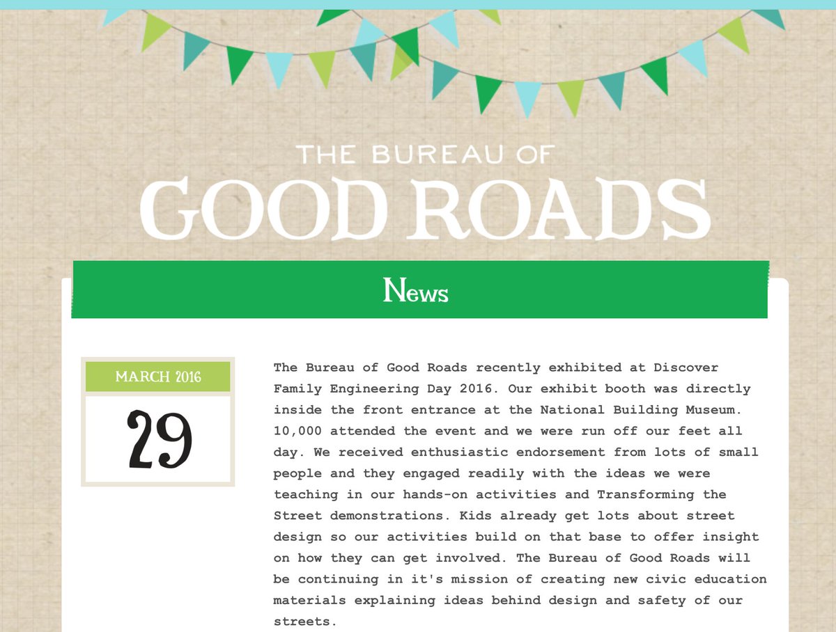 RoadsMovement's tweet photo. Newsletter No. 1 + Discover Family Engineering Day 2016 - the stories &amp; ideas remain much the same as from that first report we put out into the world. That edition included our very first video, The Bureau of Good Roads goes to Washington https://t.co/PAjhuvmH5p https://t.co/HyEjbxI9Ji