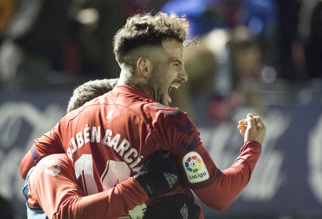 Rubén García celebrando el tanto ante el Granada. Foto: CA Osasuna Rubén García celebrando el tanto ante el Granada. Foto: CA Osasuna