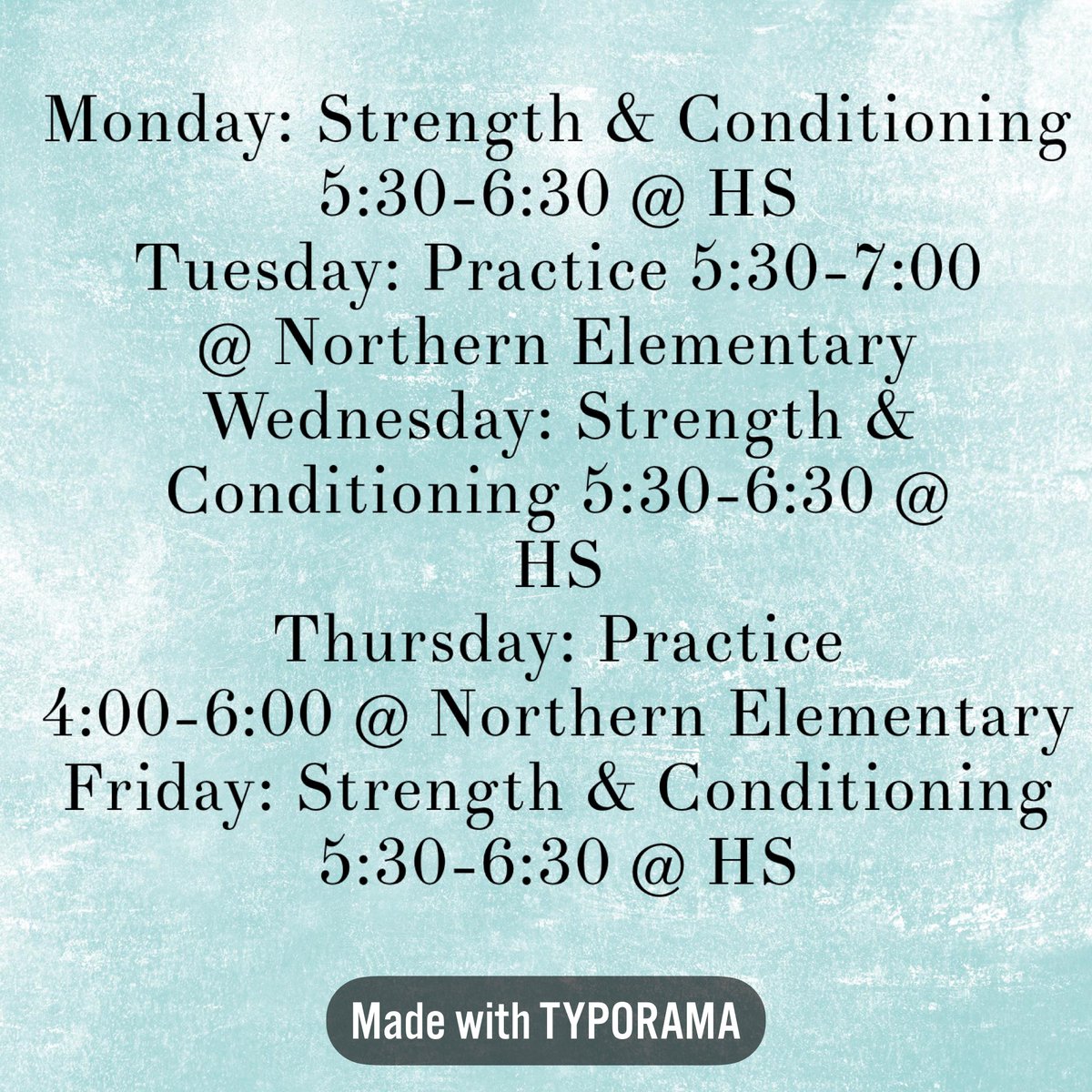 Practice Schedule this week 🥎 #PCSoftball #BeThere