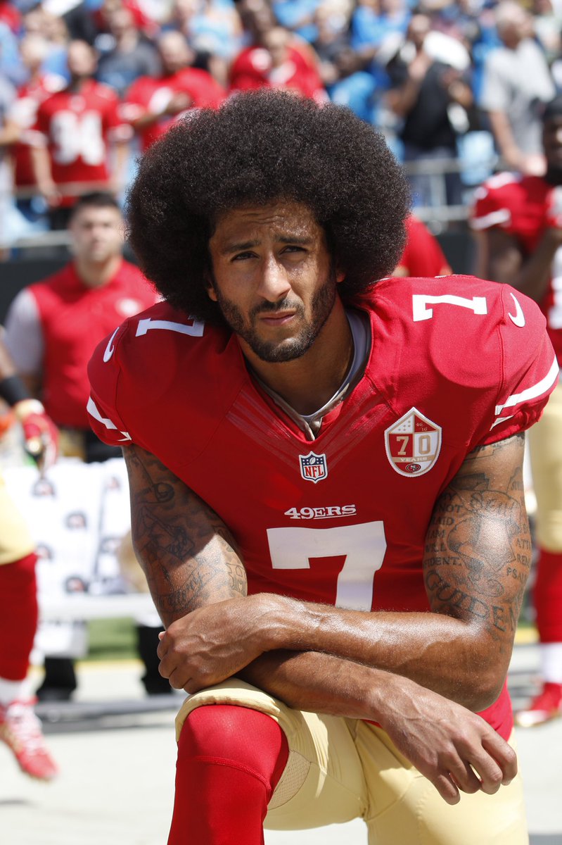 Today we’re honoring football player and activist, Colin Kaepernick who is notable for kneeling during the national anthem to protest deeply rooted racial injustice in our country. We stand with Kap.✨