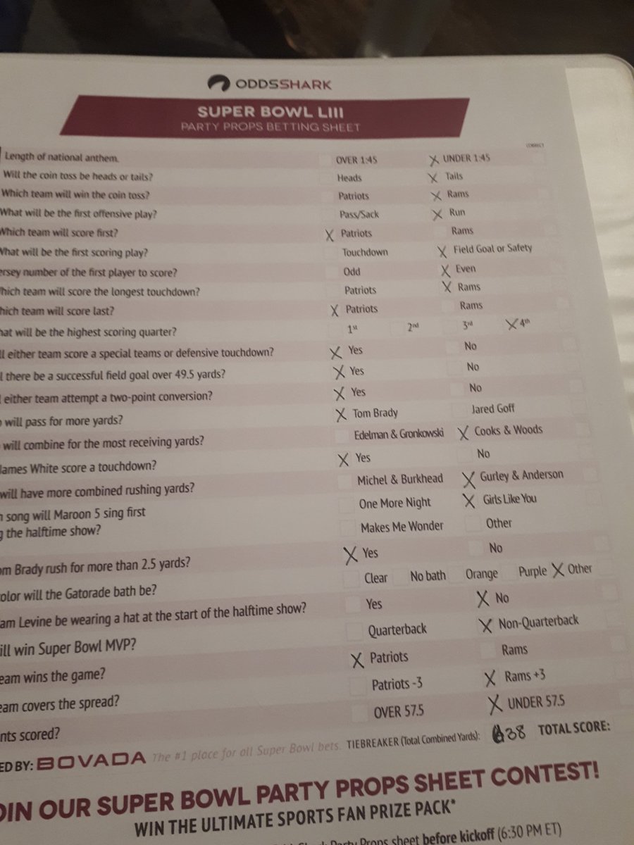 _ru_th's tweet image. Prop bets set! @OddsShark