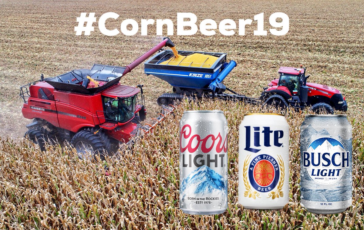 TheChadColby's tweet image. Thinking next week farmer’s across the country should take a photo of the next case of beer they buy. 👍 🤔 #CornBeer19