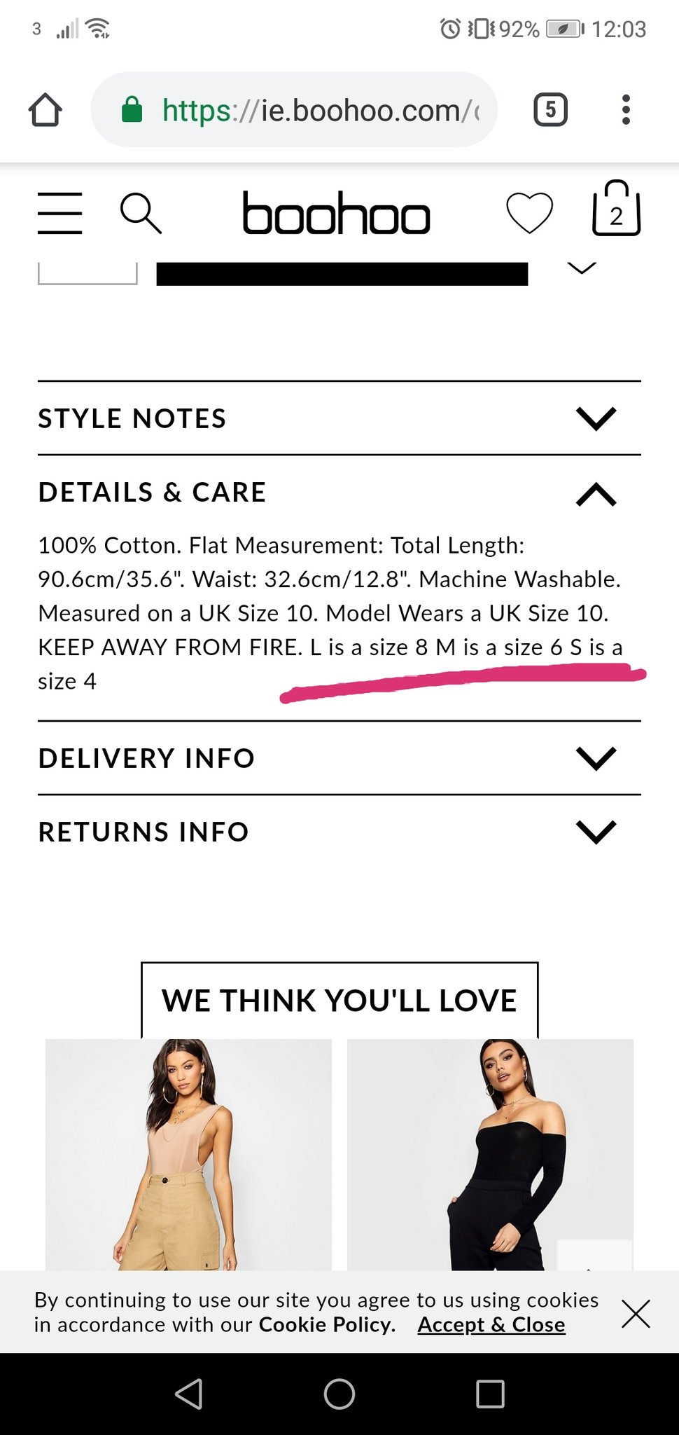 People are calling out Boohoo for labelling a size 8 as "large" - PopBuzz