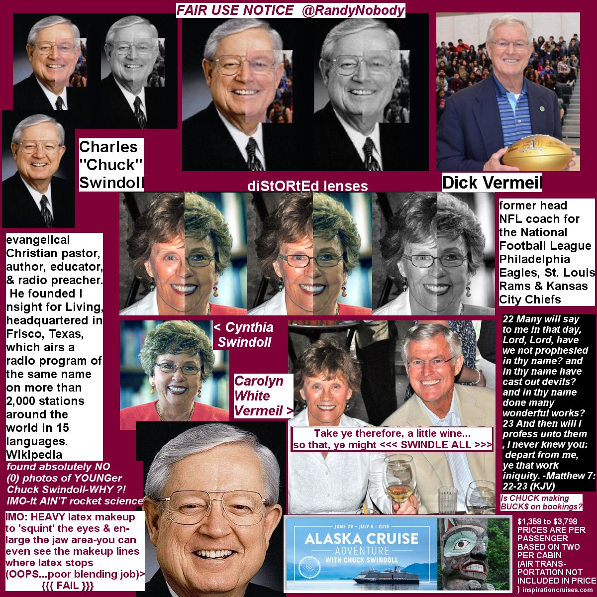 RandyNobody's tweet photo. L@@K #No #photo=#MORE #TWITTER #CENSORSHIP
#DickVermeil #ChuckSwindoll #InsightForLiving #ActorCon #scam #cons #church #Christianity #Christians #wth #wow ##Alaska #InspirationCruises #ChristianRadio #donation #scams #ChristianMusic #eagles #chiefs #rams #nfl #sports #espn #BS https://t.co/WdiI38cOMc