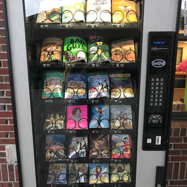 CNN's tweet image. Instead of sugary treats, fatty chips, or high-calorie sodas, a vending machine at this elementary school is filled with books cnn.it/2D7pKUR