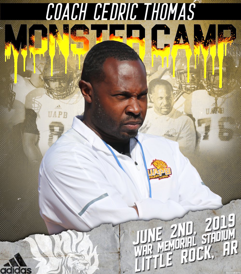 ArElite100's tweet photo. 🚨@ArElite100 @BOEArkansas 🚨
🔥🔥🔥MONSTER CAMP🔥🔥🔥

Lock in the DATE: June 2nd
COACH CEDRIC THOMAS FB CAMP

LIST OF 🏈 PROGRAMS ATTENDING 
COMING SOON 👀👀👀👀

#MonsterCamp #Exposure https://t.co/QSpF6HMpgv