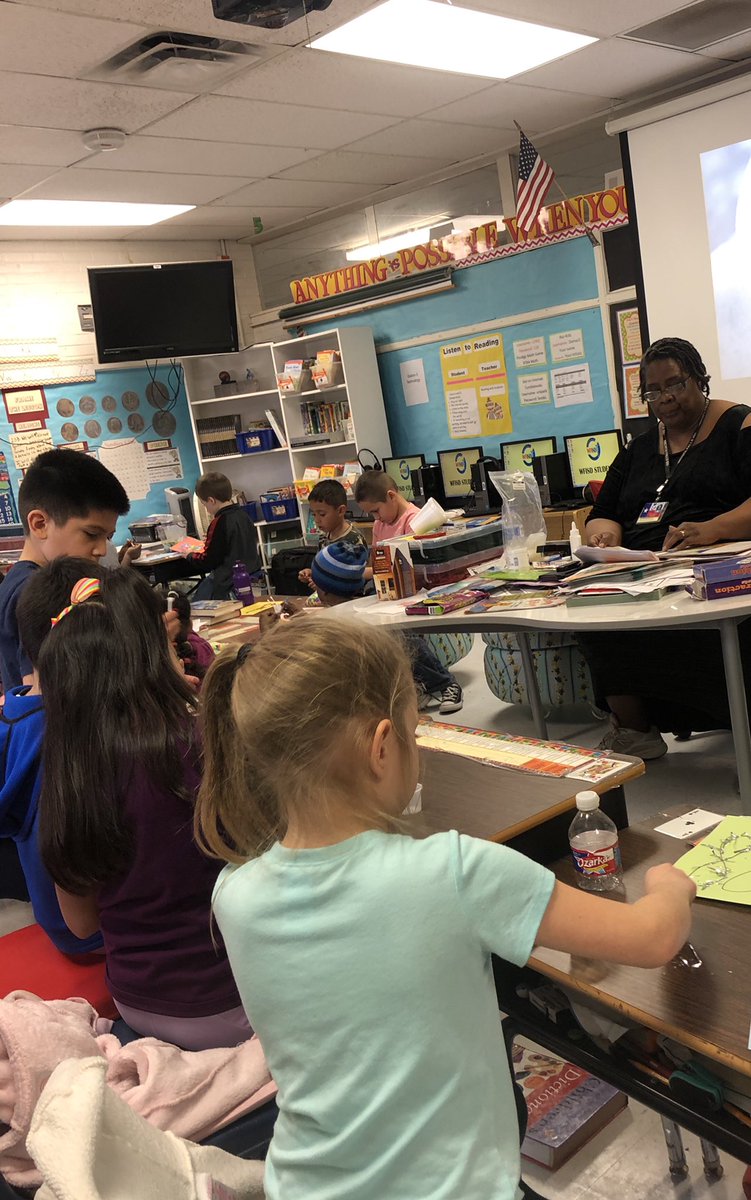 MrsEdkind's tweet photo. Mrs. Brown Reading to Kinder & 2nd while they create on this Fun Friday & World Read Aloud Day! @LamarElementary @angelabrown0034 #IAmLamar #BeTheOne #IamWFISD https://t.co/fMC0gIBmh2