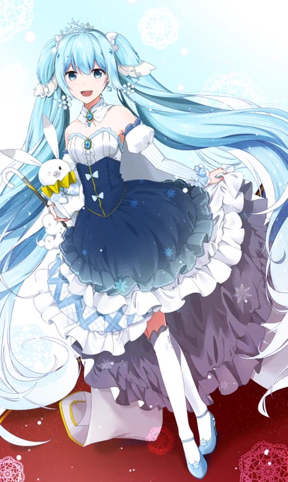 本日より「SNOW MIKU 2019」が開始しますね!という事でご投稿いただいた雪さん作品もご紹介❆氷空さんの雪ミクとユキネ!レッドカーペットの上を優雅に歩く姿がステキ(*'▽`*)【https://t.co/JuHSnAnrEd】 #piapro #雪ミク #ラビット・ユキネ 