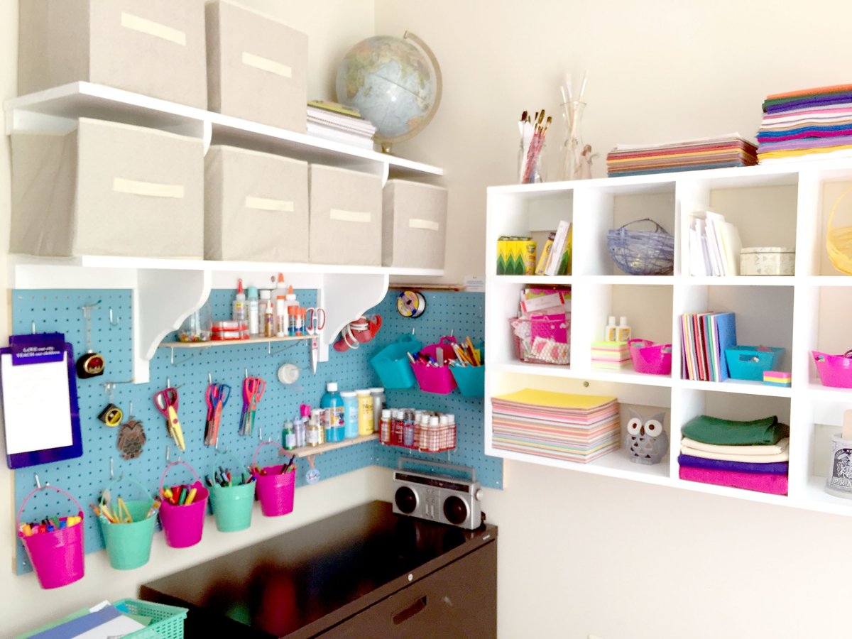 If you're #tidyingup, these DIY wall shelves fit 8 standard storage bins bit.ly/2DQWAe1 #freeplans