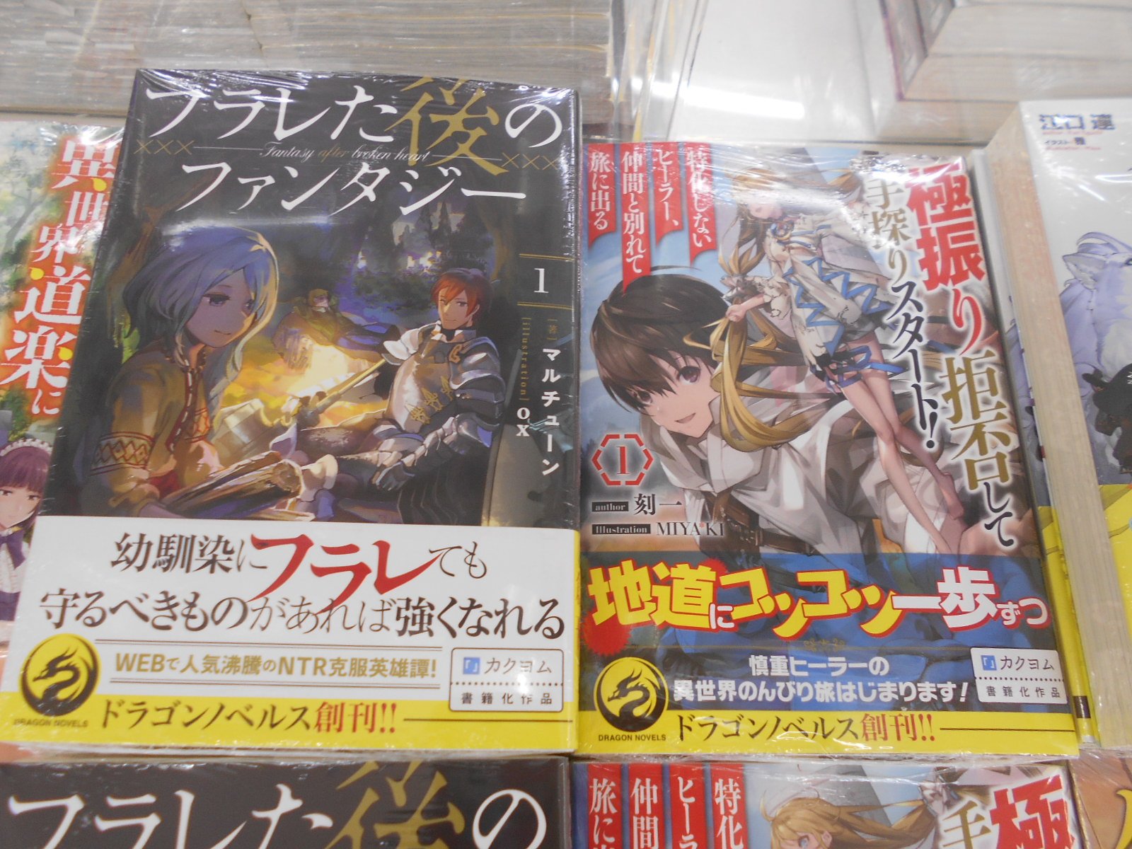 アニメイト小田原 お得なアプリクーポン実施中 On Twitter 書籍入荷情報 極振り拒否して手探りスタート 特化しないヒーラー 仲間と 別れて旅に出る 1巻 フラレた後のファンタジー 1巻 他 ドラゴンノベルス新刊 が入荷致しましたダワ