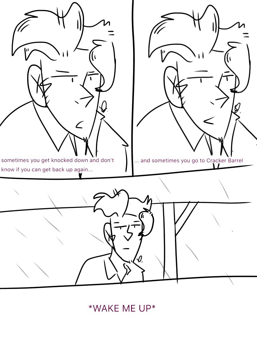 dontcrywolves's tweet photo. Redrew a vine with Riot today after a friend showed me one she did with her oc of the ‘roadwork ahead’ vine. 🤣
#vine #vines #oc #crackerbarrel #oc #originalcharacter #scpoc #scp https://t.co/u9fm5J1FHX