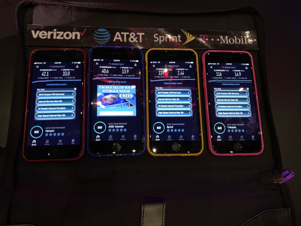 Awesome to see Sprint with amazing download speeds at #SB53! @SprintCTO