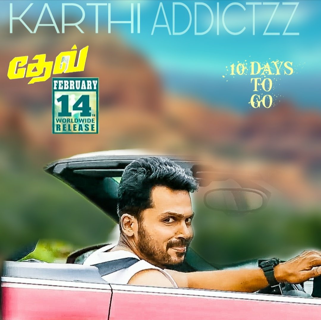 krishshiva98's tweet image. THALAIVAR #MakkalNaayagan KARTHI IN #Dev FROM FEBRUARY 14 #DEVPROMOTIONS #FANSCREATIONS
LET IT PUT THE #OTHERMOVIES ON ITS FEET...AND BE THE HEAD OF ALL
🔥🔥🔥🔥🔥🔥 @Karthi_Offl @KarthiFans24x7 @PrincePictures_ @KarthiFans_Army @FansKarur @MalaysiaKFC @AlexAnguraj
