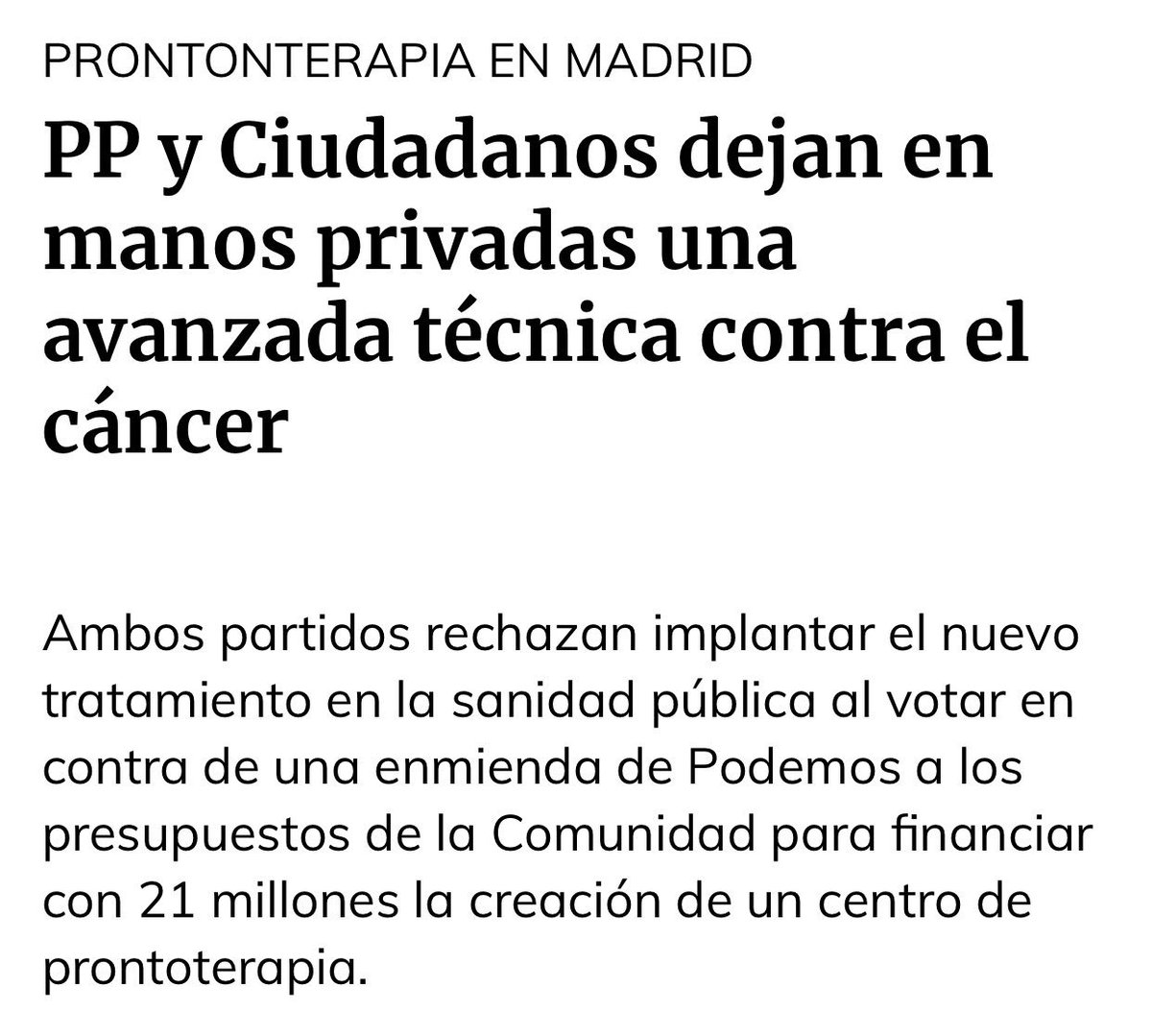 protestona1's tweet photo. Hoy es el día en el que políticos que han decidido que una técnica pionera contra el cáncer no se aplique en la sanidad pública, te dirán que están comprometidos muy fuerte en luchar contra esa enfermedad. #DiaMundialContraElCancer https://t.co/9Epv9gdjJT