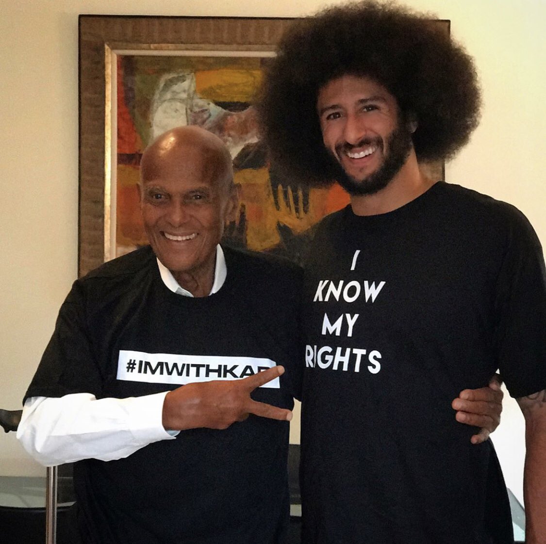 Colin Kaepernick on Twitter: "The legend himself, Harry Belafonte! Your legacy speaks for itself, and continued support means the world to me!✊🏾 https://t.co/oxrj16macD" / Twitter