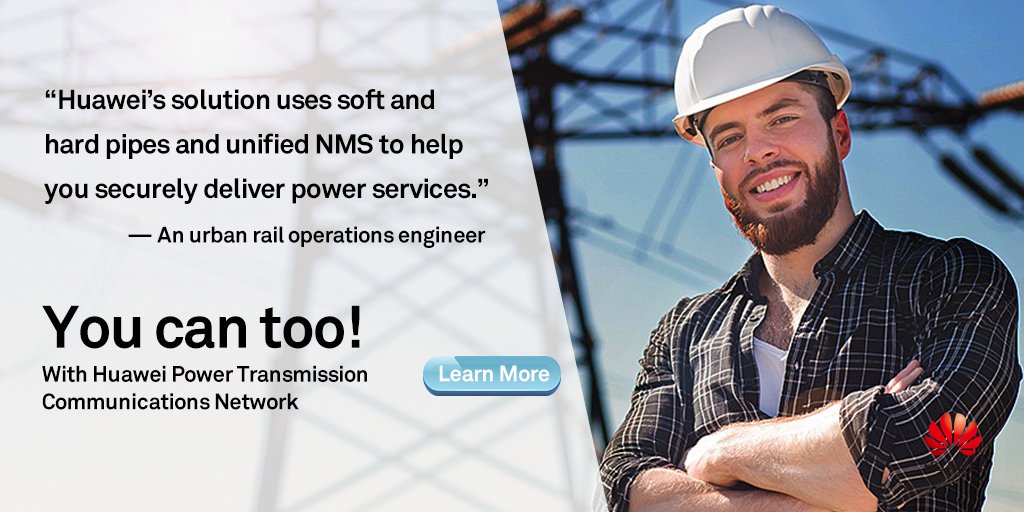 HuaweiEnt's tweet image. Huawei’s Power Transmission Communications Network Solution offers Hybrid MSTP IP and OTN/WDM IP to simultaneously transmit TDM and IP services. Learn more: bit.ly/2SqcRyP
#HWIDN