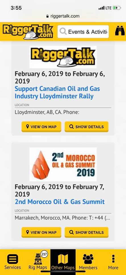 riggertalk's tweet photo. Find world events, locations, event information and directions on RiggerTalk!
https://t.co/1Ga7AQByIg
#GetPinned #Riggertalk #worldEvents #Oilshows #eventmap https://t.co/AYtPWt9Rtw