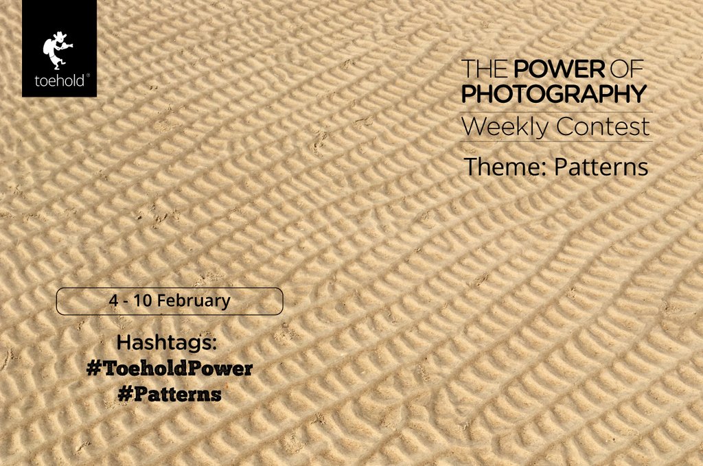 Jayanth_Sharma's tweet photo. Hello! This week's Power of #Photography Contest is here! The theme is 'Patterns'! The Contest is open from today,  4 February until 9 February.

Learn more here: https://t.co/NHIx1BYBvK

#ToeholdContests #PhotographyContests #ToeholdPower #Toehold #Patterns https://t.co/pe4FzhNy56