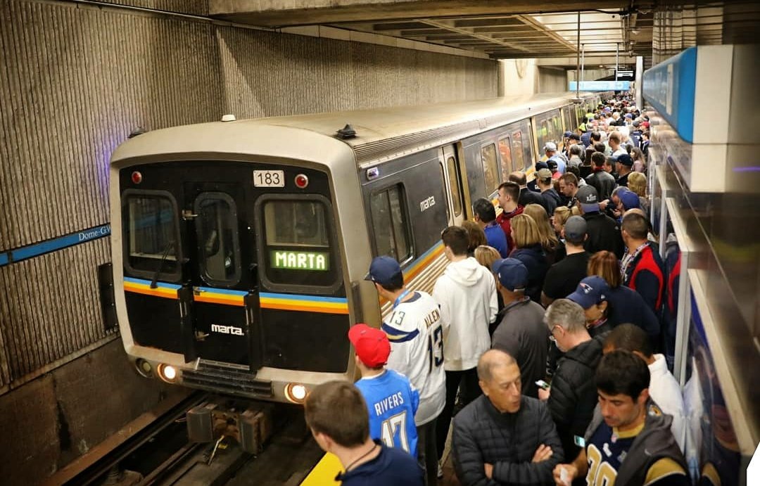 marta_explorers's tweet photo. MARTA rail operations clearing out the Super Bowl crowd with speed and ease. #MARTASB53 #SuperBowl53 #itsMARTA #HowDoYouMARTA #SuperBowl https://t.co/1EV44hOdjP
