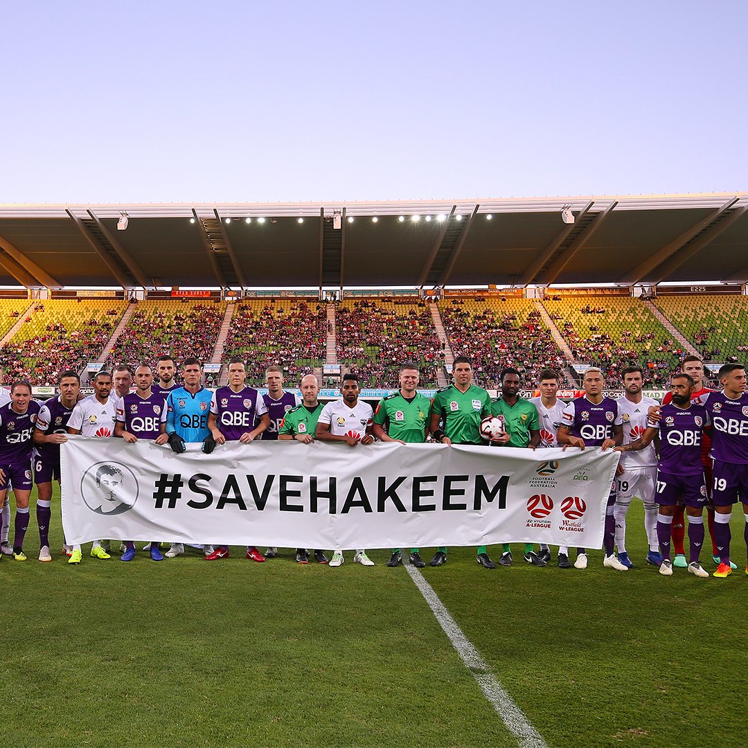 PerthGloryFC's tweet photo. Bring Hakeem home. #SaveHakeem https://t.co/MlaxngHrmn