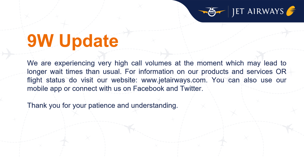 Jet Airways tweet media
