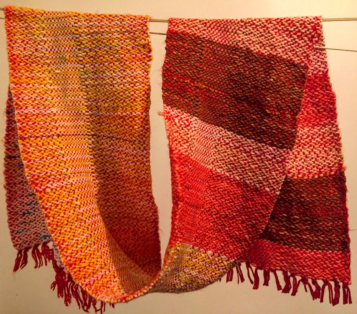 Well. I managed to make a scarf. It won’t win any weaving trophies but everyone has to start somewhere. #madeincanada #weaving #eightshaftloom #loom #textiles #gayartist #recreationaltherapy #reinventyourself #ashfordloom
