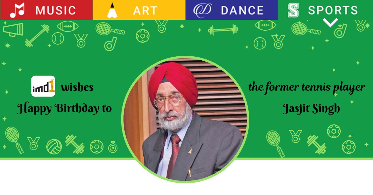 imd1official's tweet photo. Imd1 team wishes happiest birthday to Jasjit Singh the former tennis player from India.
#happybirthdayJasjitSingh #Jasjit Singh #Tennis #sport #imd1 https://t.co/67NZzvGcJm
