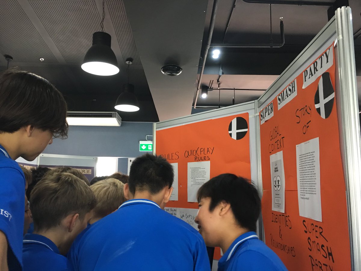 Y11NIST's tweet photo. #NISTis #nistppfair Students playing “Super Smash Party” by Trent https://t.co/HXIiKlk3ER