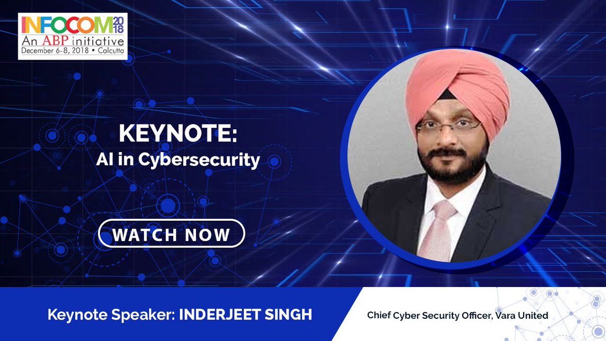 infocomconnect's tweet photo. Inderjeet Singh, Chief Cyber Security Officer, @varaunited , was at #INFOCOM Calcutta, sharing insights on #AI in #Cybersecurity.
The whole video is LIVE now:
https://t.co/zDrs3HpnCY
#INFOCOMCal #WhenDigitalBecomesHuman https://t.co/5uqfF0aLVt