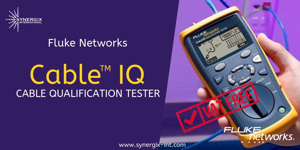 SynergixINTL's tweet photo. Hurry, Special Offer! Buy @FlukeNetDCI CableIQ qualification tester till 28th February, 2019 and Pay No VAT.
click here to buy: https://t.co/U2J3NOhj04
#synergixinternational #flukenetworks #vatfree #ciq #cableiq #tester https://t.co/NJ4l22bnko