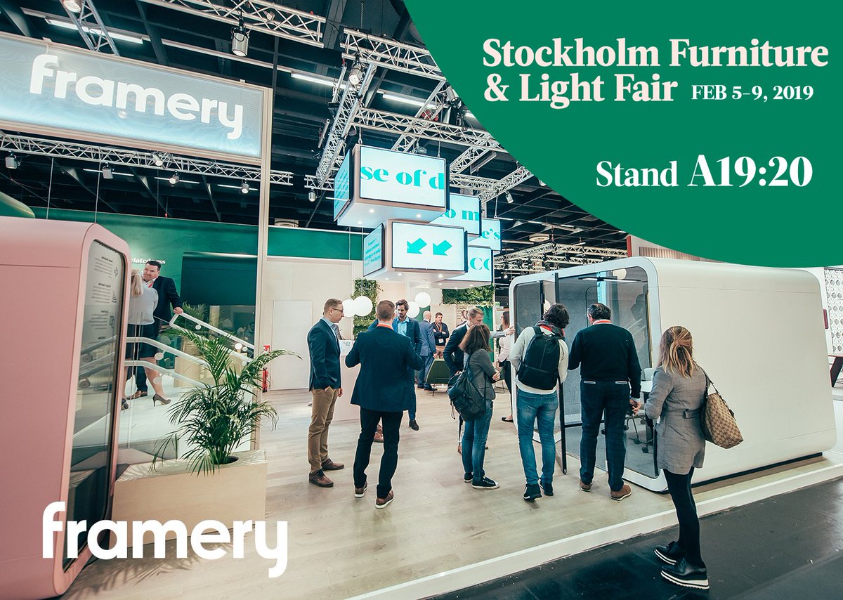 frameryfinland's tweet image. Tomorrow it’s time for Stockholm Furniture Fair 2019! Experience the new colors of Framery 2Q, grab yourself a @kyrodistillery G&amp;amp;T (Tuesday-Thursday 3-6PM), visit Framery showroom during Etage1 after fair event on Wednesday and dont’t forget Club Framery on Thursday night! 💫