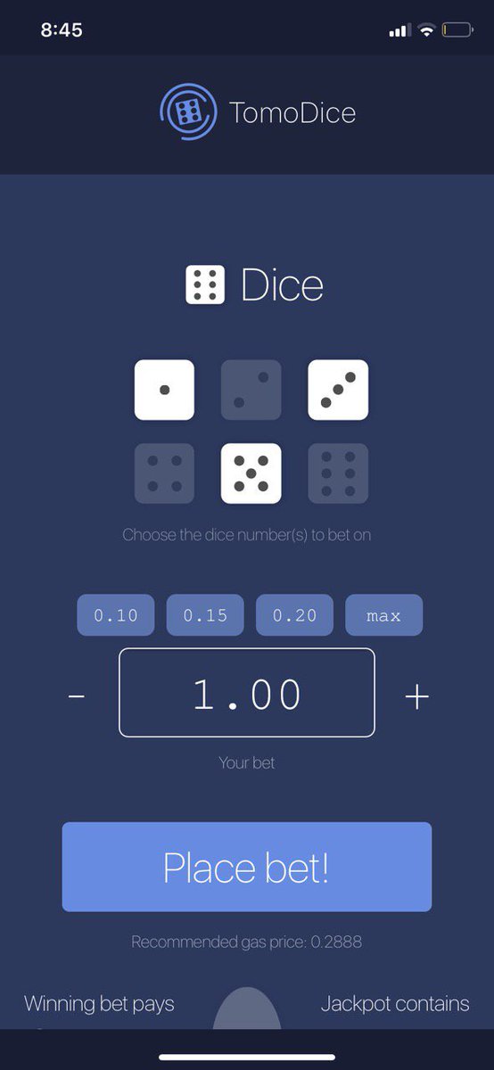 BuildOnViction's tweet photo. Update the latest #TomoWallet version to experience the #DApp browser integrated: Explore the world of DApps inside.
#TomoDice #addiction 🔢
✔iOS https://t.co/w1rsE5kr7f
✔Android https://t.co/NLj5MZQPVu
You now can view total rewards from #TomoMaster in your wallet
@TomochainJP https://t.co/kqTSkQRa02