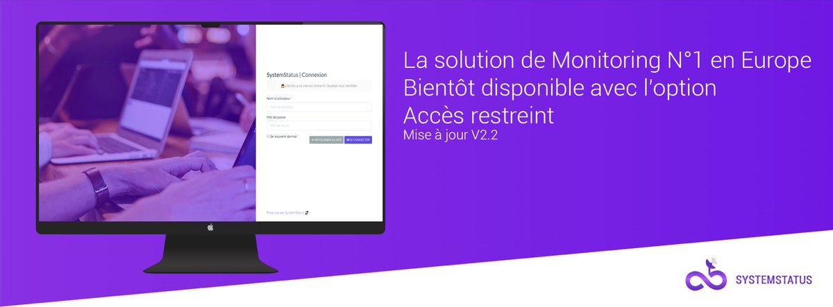systemstatusfr's tweet photo. 📰 News du 04 février
Nous finalisons le développement d'une fonctionnalité permettant de restreindre l'accès à votre page de statut. Parfait pour les infrastructures privées et un usage en interne!

Soumettez-nous vos avis et demandes de fonctionnalités: https://t.co/qRAB3YGcir https://t.co/jTwpdMxrLn