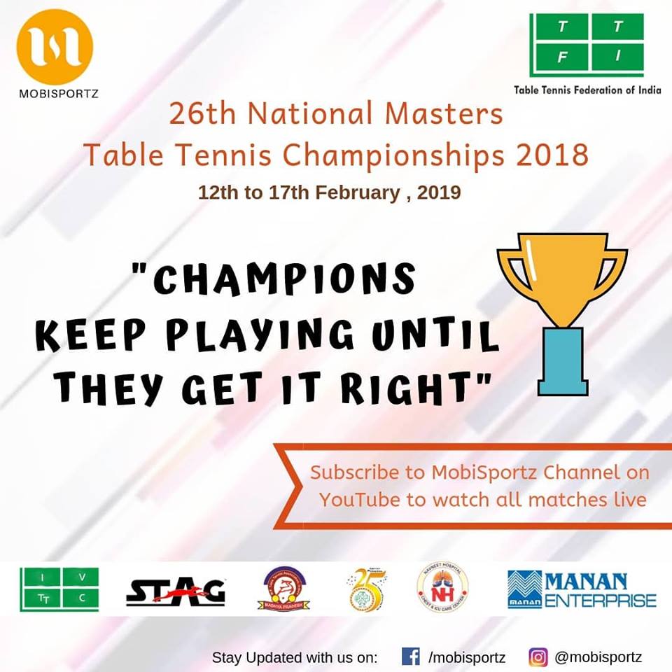 MobiSportz's tweet photo. Our all veteran players are champions. And these champions are ready to give their best!
26th National Masters Table Tennis Championship 2018 is #comingsoon #tabletennisteam #tabletennis #tabletennistournament #tabletennisplayer #tabletennistraining #tabletennis #mobisportz https://t.co/YuGJnXpOHk