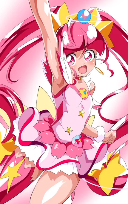 キュアスターちゃんが可愛かったので描きました。

やっぱ・・・腋・・・っすね～('◉◞౪◟◉) 