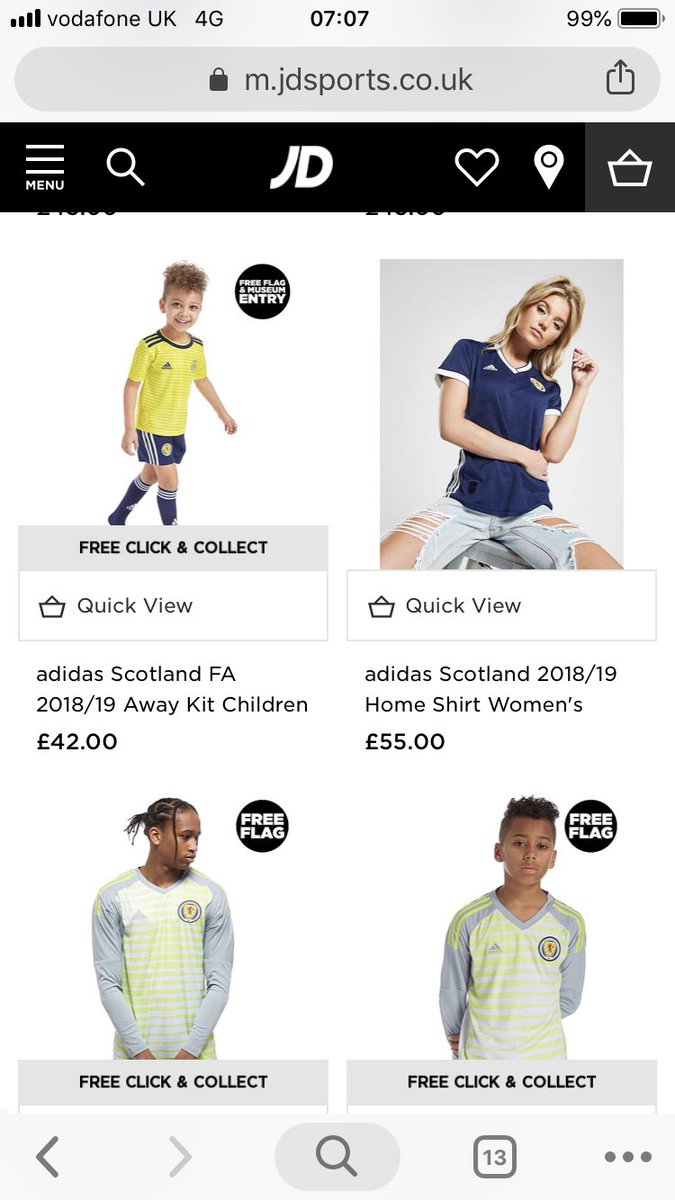 skempleton's tweet image. .@ScottishFA Looking forward to taking my kids to the Women's World Cup and thought I would buy new shirts for us all. So please explain why the official seller @JDSports has presented the boys and men as athletes, yet the female model is more "traditional" #everydaysexism