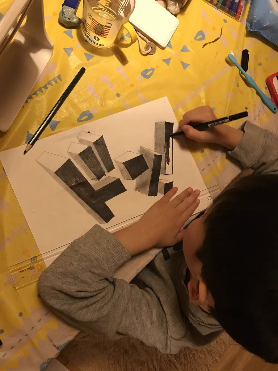 ６歳児が作り出すトリックアートがスゴい！！将来有望すぎる！！