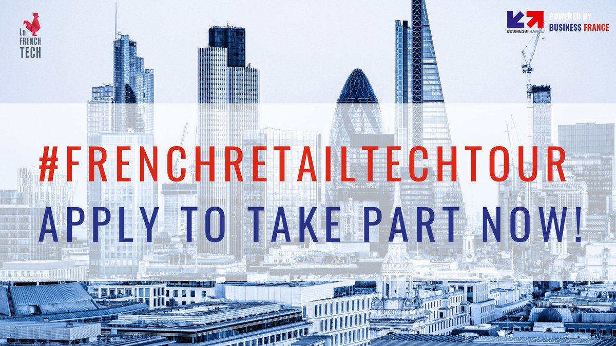 Hurry up! #LastWeek to apply to the #RetailTechTour 🇬🇧2019! We are looking for 8 #FrenchTech champions in #AR #VR #voicecommerce #instoreexperience for a 3-day acceleration programme in London 🚀Why not you? 
APPLY NOW ➡️ bit.ly/2EiOkFa  cc @BF_TechServices @BF_Tech_UK