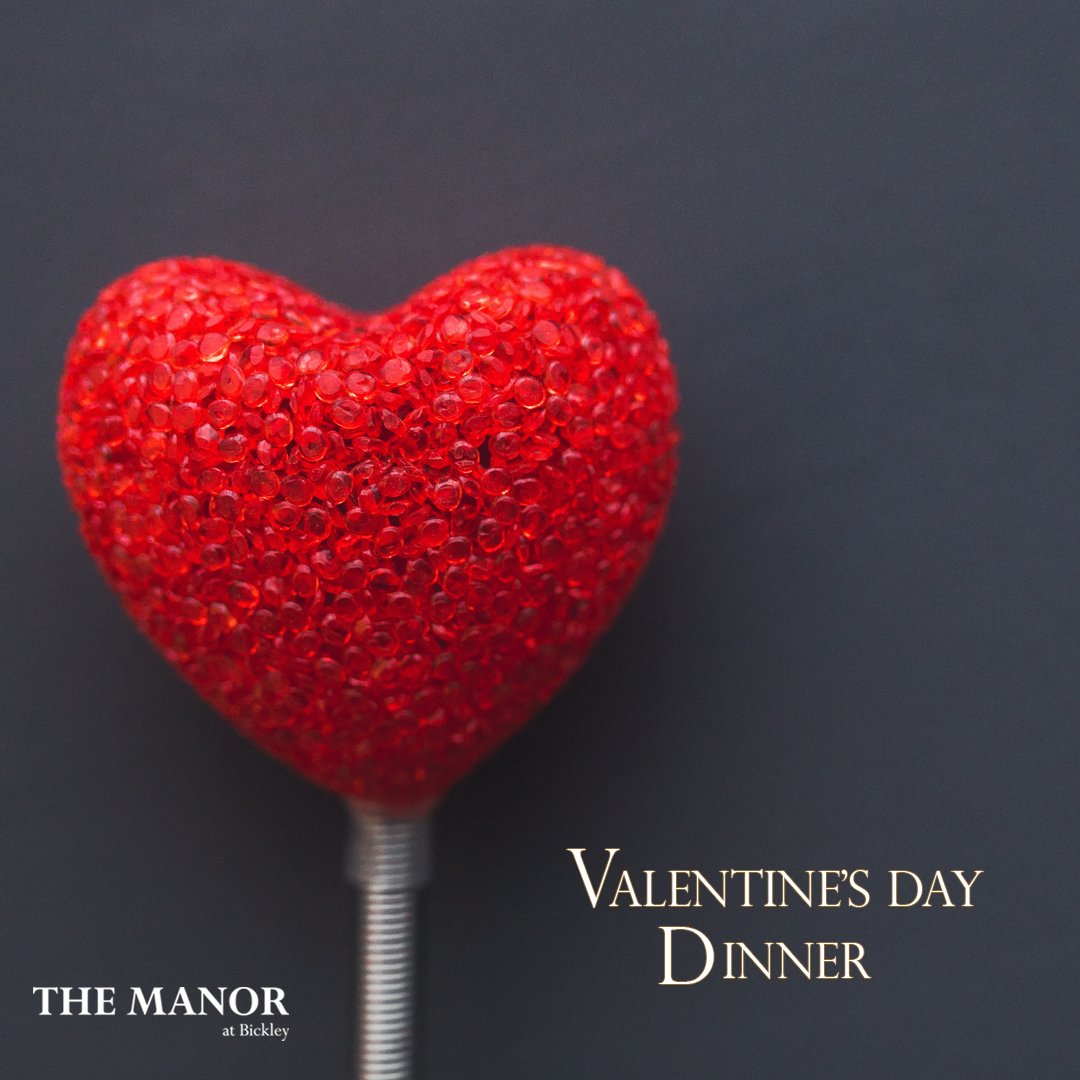 It is Valentine's Day and you're going to fall madly in love with what we have to offer. 💕Spoil your Valentine to a spectacular evening at The Manor at Bickley, view our delectable menu here: zurl.co/1BcV. 😍 Space is limited so book your table today. #ValentinesDay💋