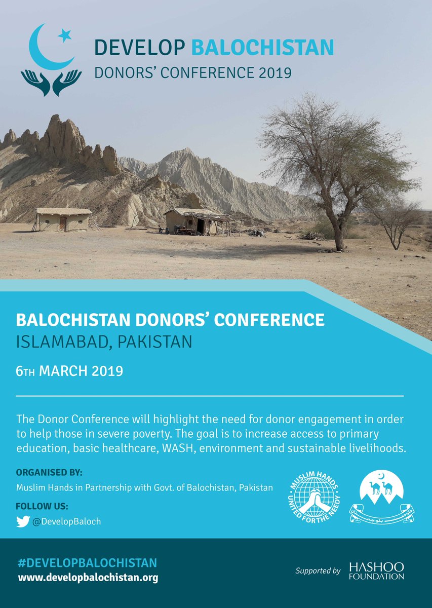 DevelopBaloch's tweet photo. Under the guidance of H.E @MORAisbOfficial -The @dpr_gob Pakistan in collaboration with @muslimhandsuk is hosting Balochistan Donor Conference @ImranKhanPTI @ArifAlvi @AsadQaiserPTI @jam_kamal @ihsafi @UN @ndmapk @QasimKhanSuri @UNDP @antonioguterres @OfficialDGISPR @officialH_F https://t.co/6GV2wLxeb4